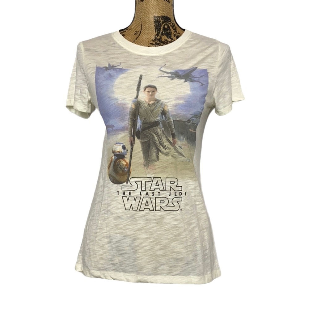 NWT Star Wars The Last Jedi White Shirt Sleeves T-Shirt S